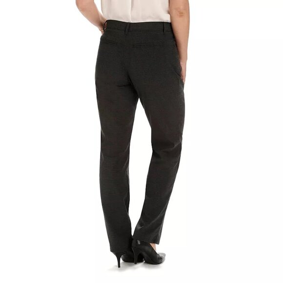 NWT Lee Womens Size 12 TALL 12T Black Relaxed Fit Straight-Leg Twill Pants NEW - Picture 3 of 3